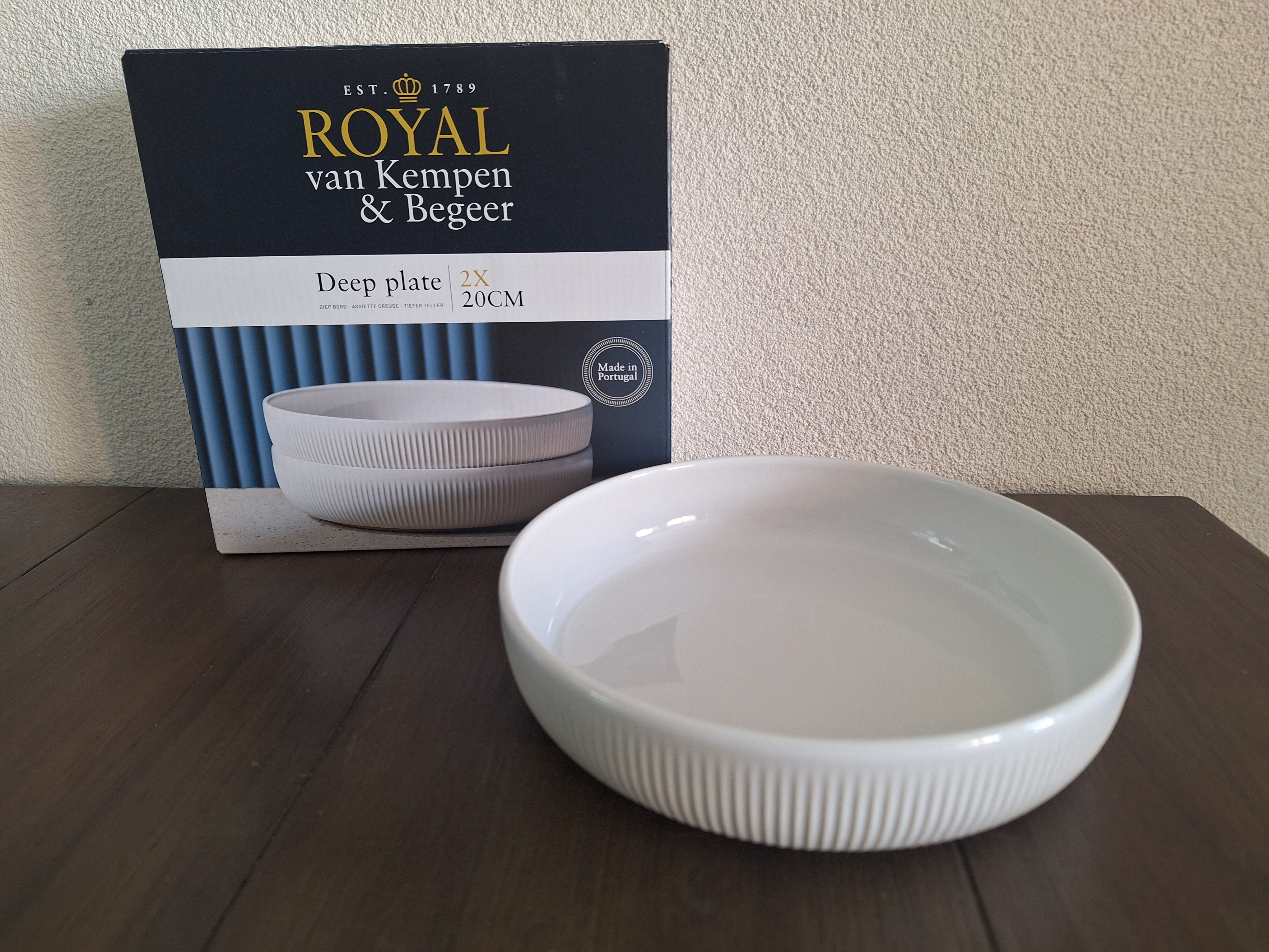 RvK&B - Portugees servies - Diep bord (wit)