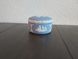 Jasperware lichtblauw - Box 7,5 cm doorsnede 5 cm hoog