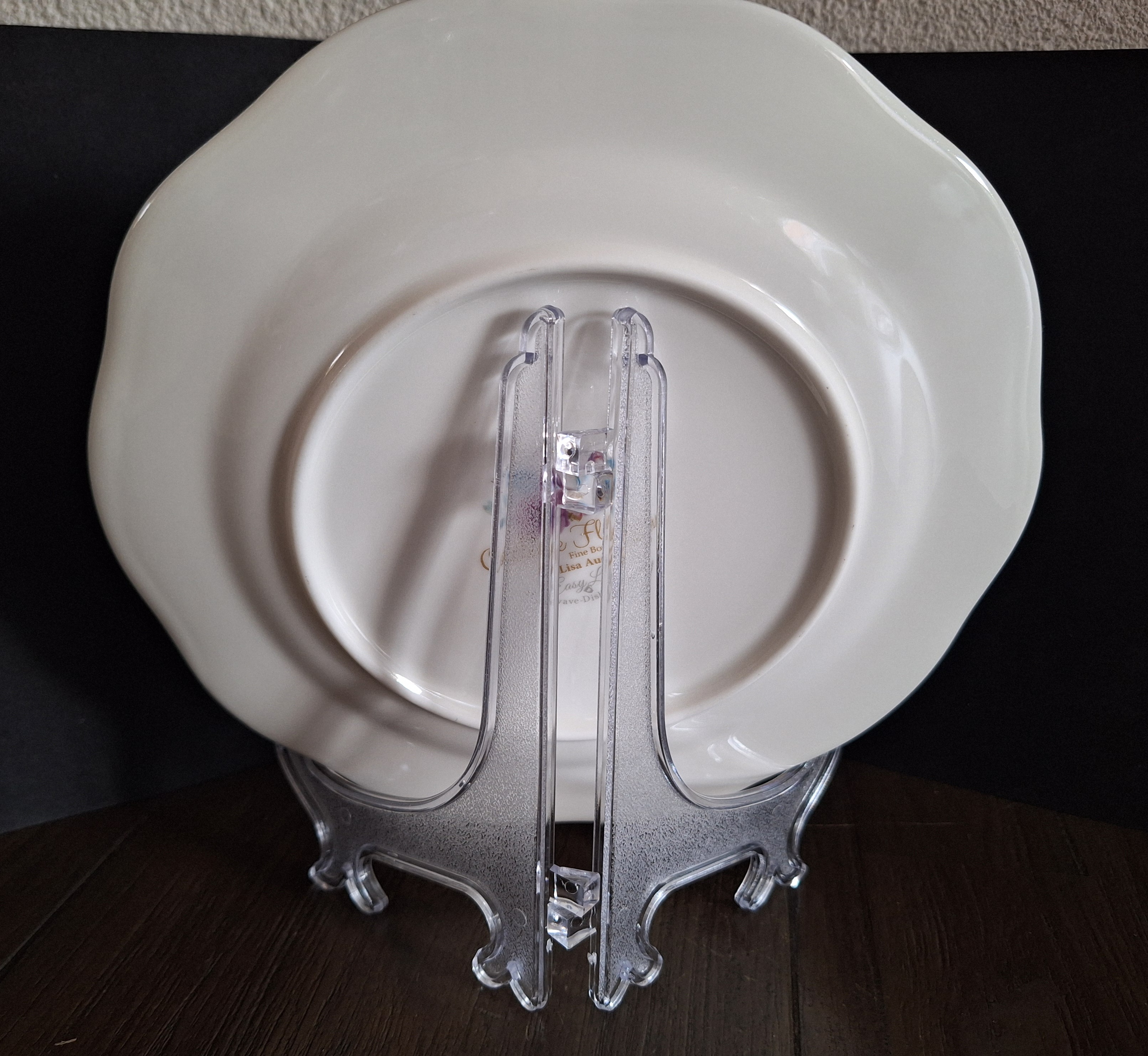 Bordenstandaard kunststof transparant 15 cm