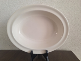 Queen's Ware Plain Ivory - Ovale diepe serveerschaal 29,5 x 24,5 cm