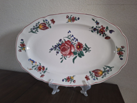 Alsace - Ovale serveerschaal Roos 41 x 27 cm