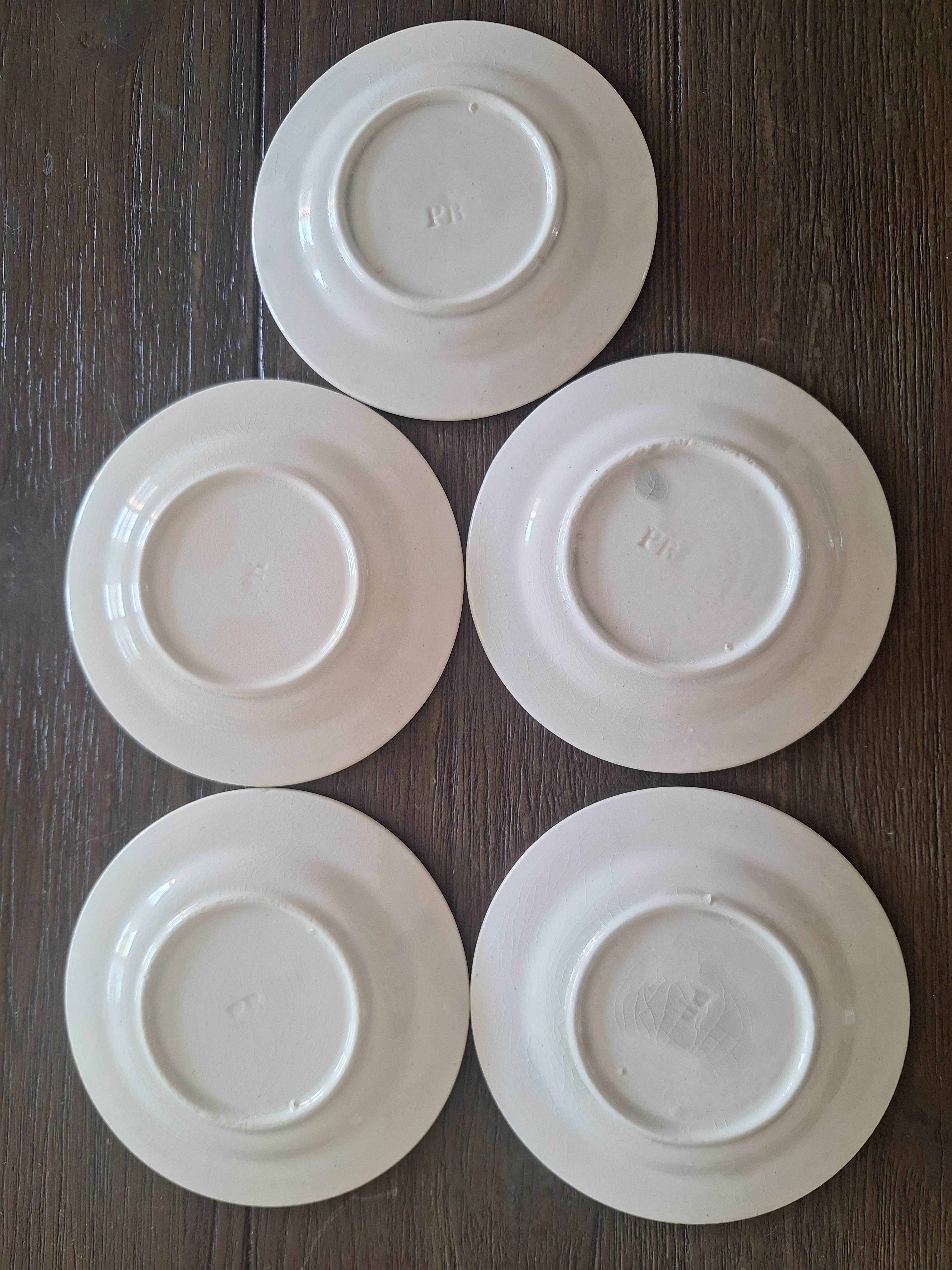 Poppenservies zonder bies - Set van 5 ontbijtbordjes