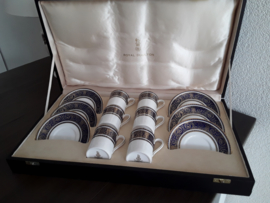 Imperial Blue - Geschenk koffer met 6 kop en schotels