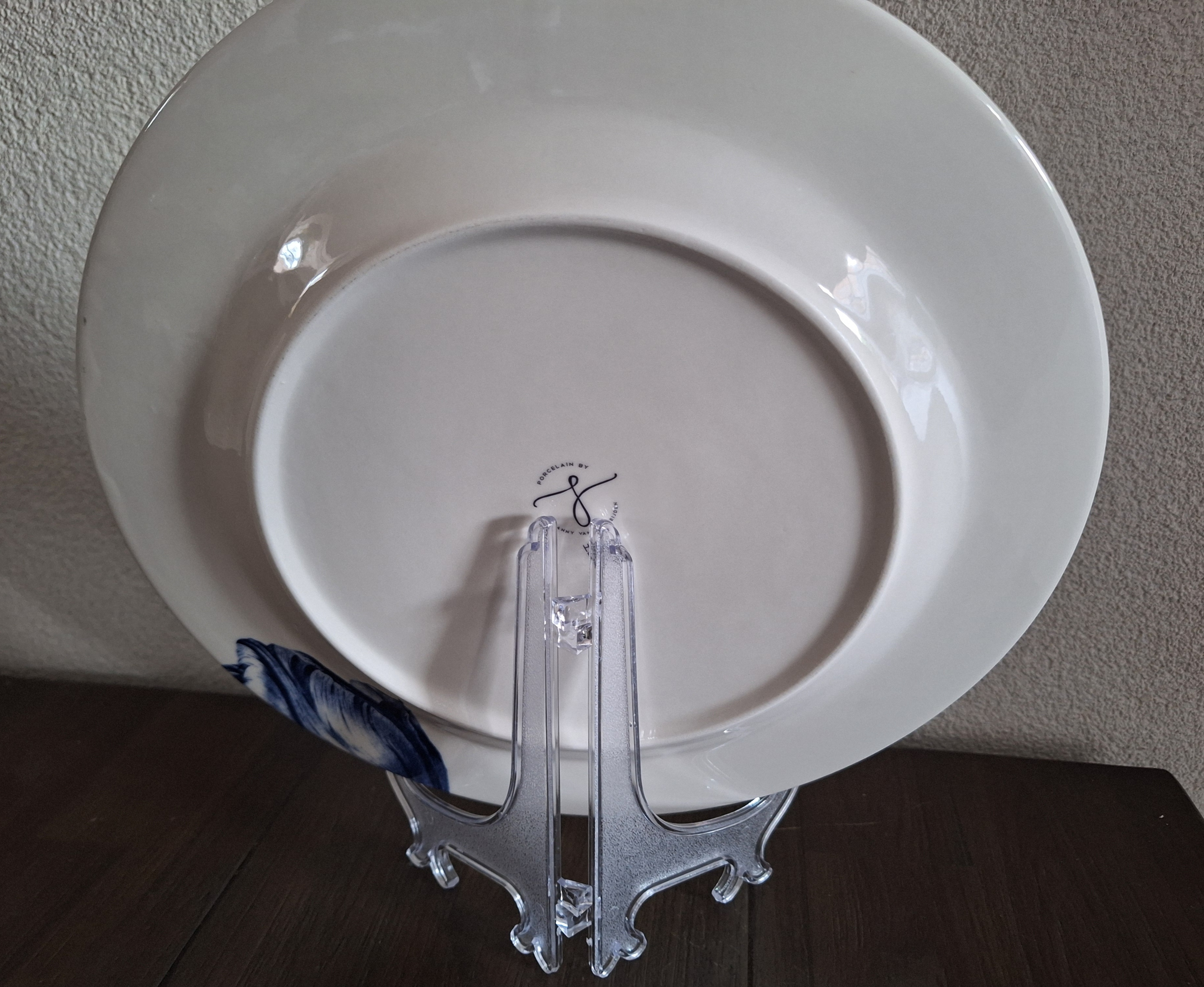 Bordenstandaard kunststof transparant 15 cm