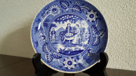 Teadrinker Blauw - Los schoteltje voor kopje - 14.5 cm lichter gekleurd