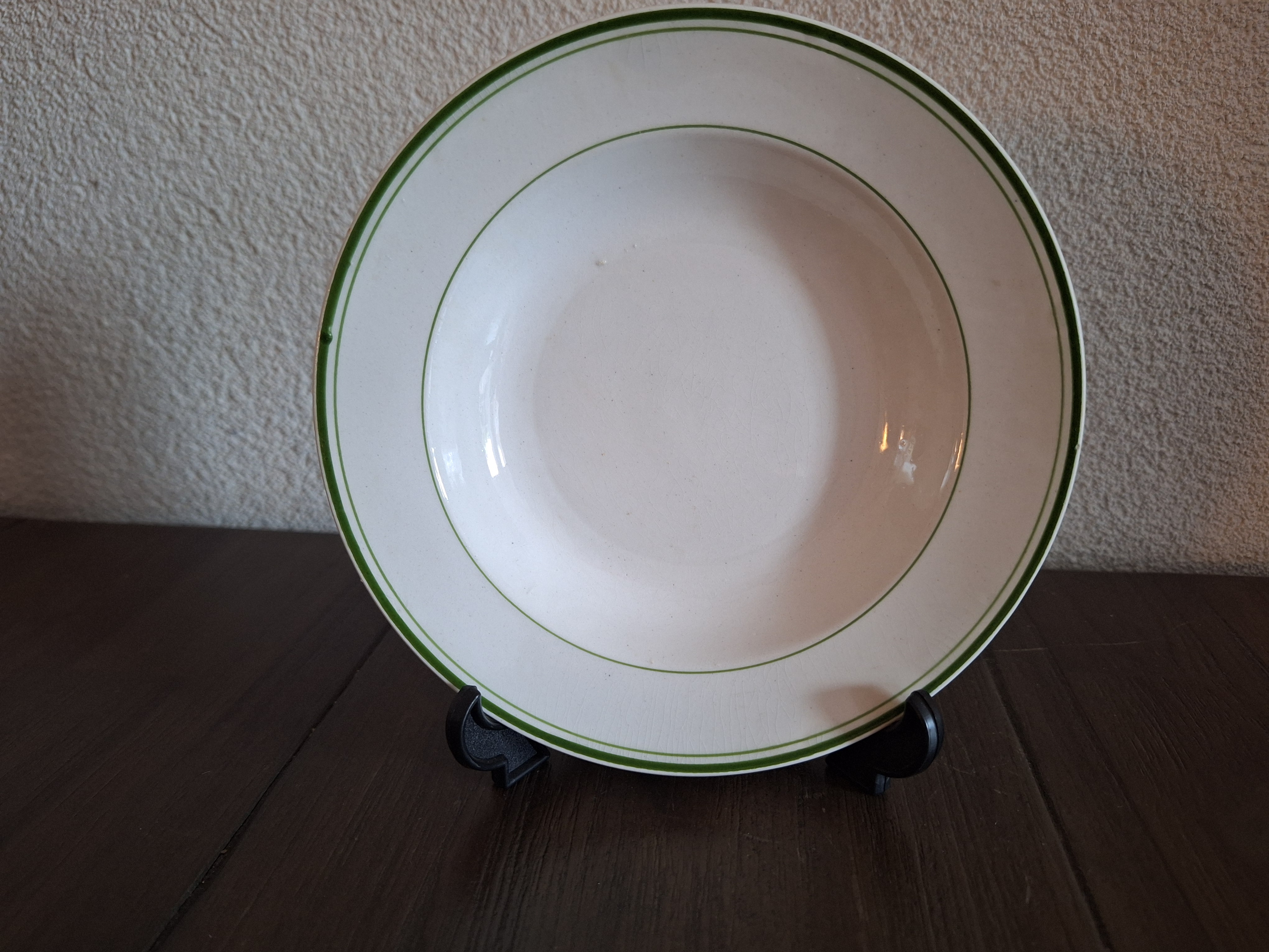 Kinderservies met groen filet - Soepbordje 16 cm
