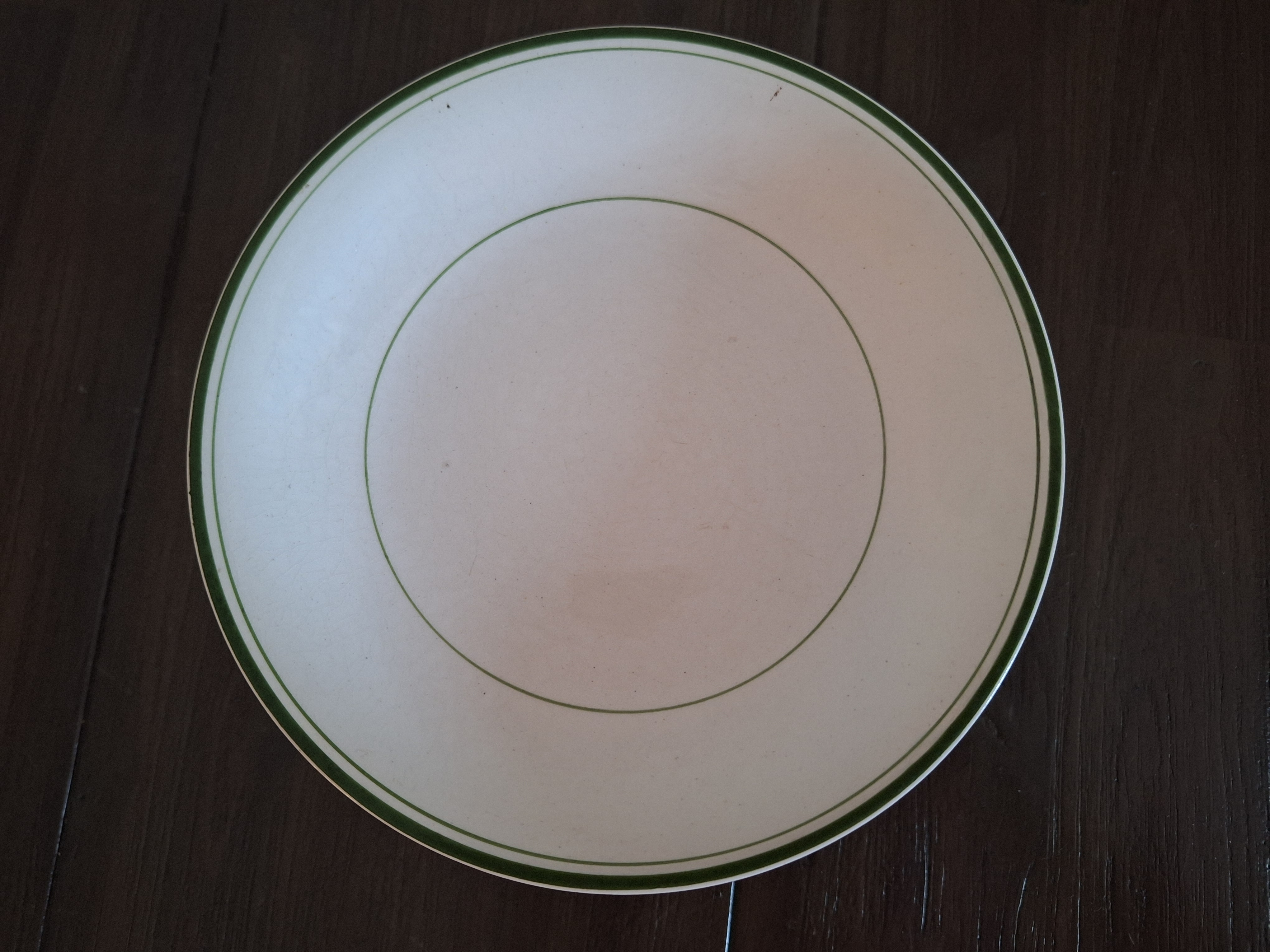 Kinderservies met groen filet - Serveerschaal op voet (Tazza)