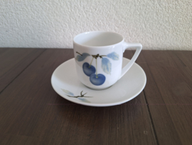 Donatello Blaue Kirschen - Espresso- of mokka kop en schotel