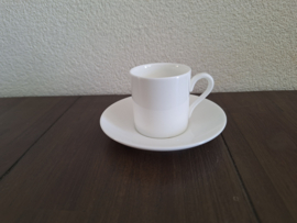 White Bone China - Espresso kop en schotel (BOND)