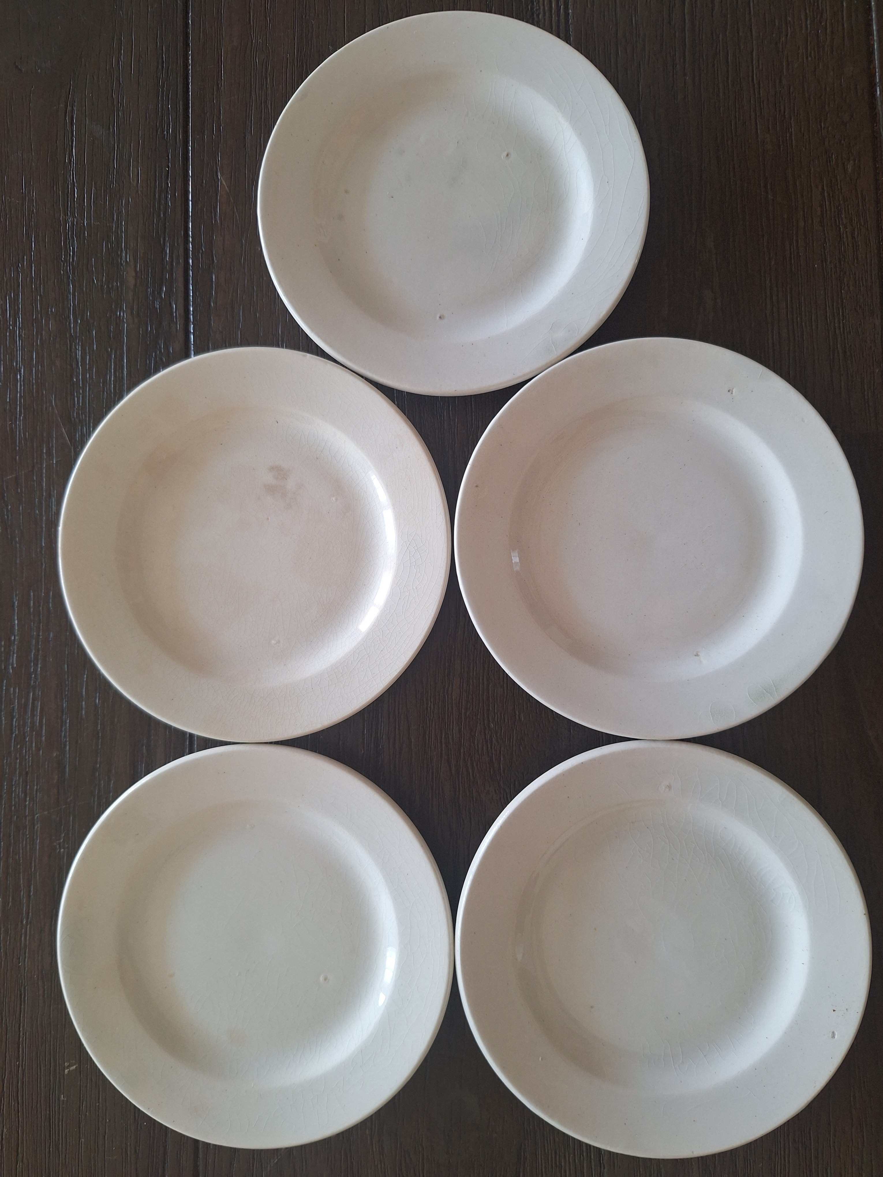 Poppenservies zonder bies - Set van 5 ontbijtbordjes