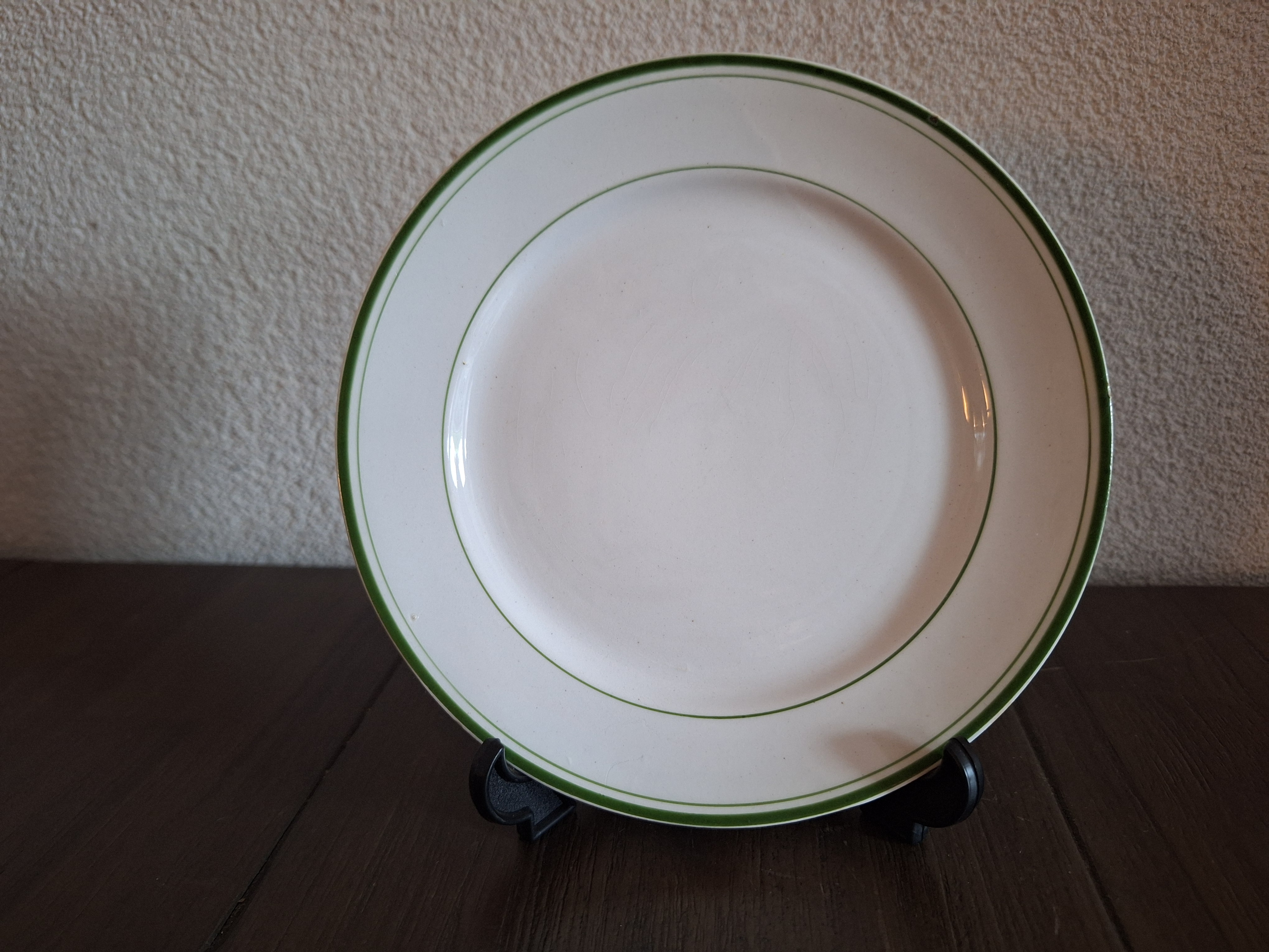Kinderservies met groen filet - Dinerbordje 16,5 cm