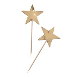 CUPCAKE TOPPERS 'STERREN/GOUD' GINGER RAY (10ST)