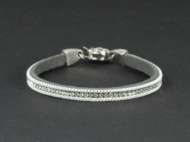 armband suède met kristal