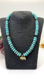 collier turquoise howliet