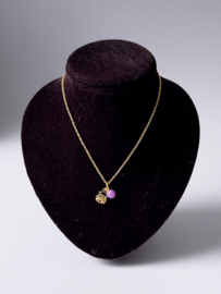 collier rvs goud met hamsahand