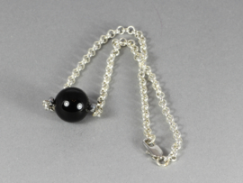 collier zilver met onyx