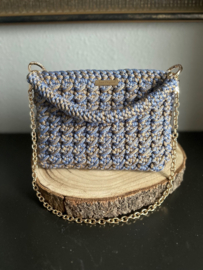 Tas handmade an Ansi Original in blauw beige