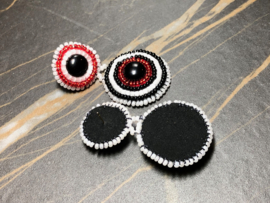 oorbellen bead embroidery onyx