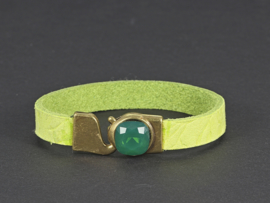 armband suede lime groen met swarovski element