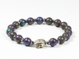 armband elastich hematiet budha