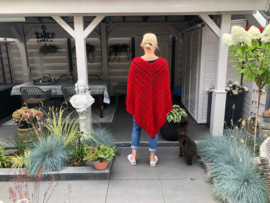 poncho in lovely red