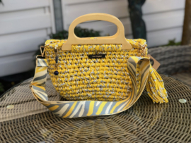 Tas handmade geel groot