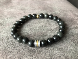 heren armband obsidiaan en hematiet