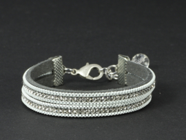 armband suède met kristal