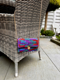 Tas clutch multi colour