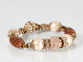 armband romantisch roze parel