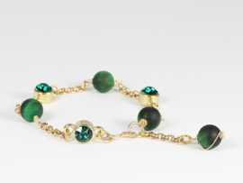 armband met de edelsteen groene tijgeroog