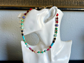 collier/ketting met edelstenen