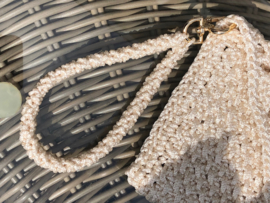 Tas clutch handmade in creme