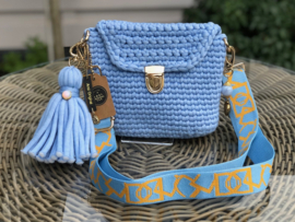 Tas handmade licht blauw