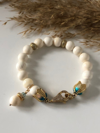 Armband parelmoer wit