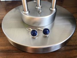 oorbellen kort zilver met lapis lazuli