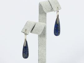 oorbellen zilver met lapis lazuli