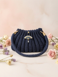Asi Original tas handmade Bolletje Blauw maat M