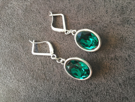 sieradenset zilver swarovski emerald green