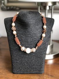 collier romantisch met shell parels