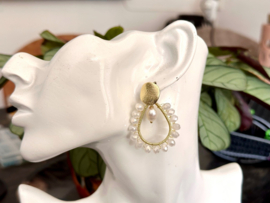 oorbellen goud facet facet kristal zirkonia ster