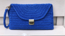 Tas clutch handmade in blauw
