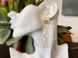 oorbellen lang goldplated ringen