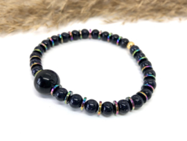 armband goudsteen donkerblauw