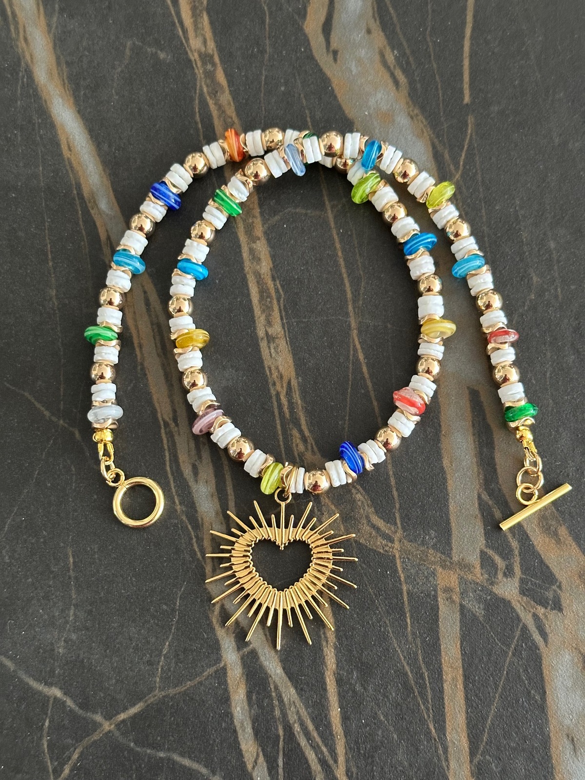 collier mixed materials met hart hanger
