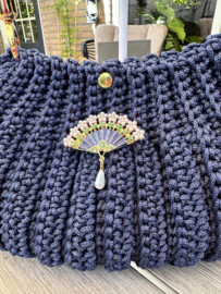 Asi Original tas handmade Bolletje Blauw maat M