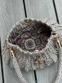 tas handmade Ansi Original Bolletje in beige, maat S