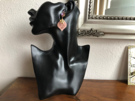 oorbellen  goud swarovski elements roze