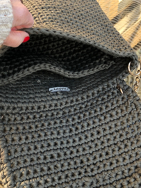 Tas handmade olijfgroen