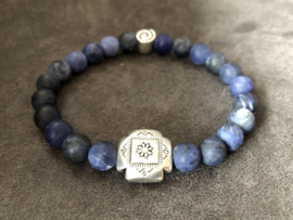 armband heren met sodaliet mat